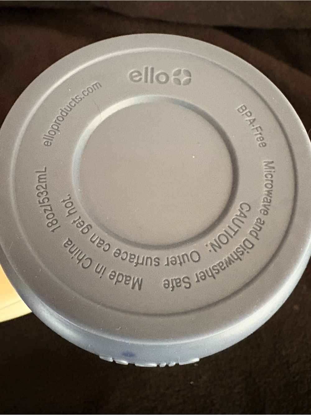 Ello Jane Ceramic Travel Mug Cream and Gray - Picture 6 of 8